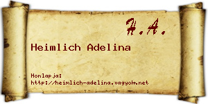 Heimlich Adelina névjegykártya